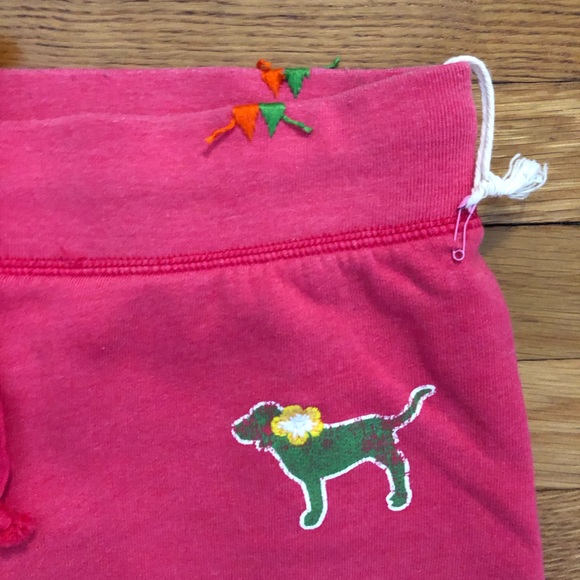 Pink cute pink sweatpants with dog patches new XS - Picture 4 of 6
